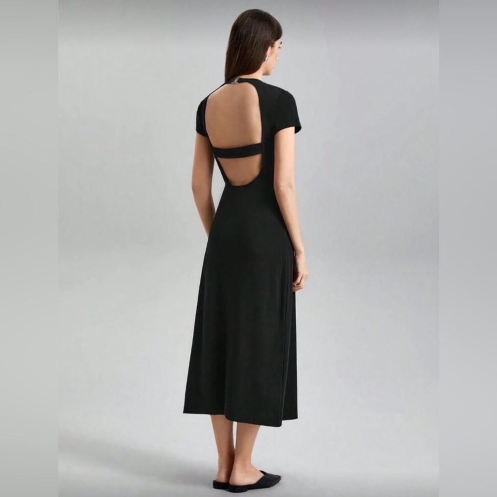 Brand New With Tag Black Cut Out Backless Dress